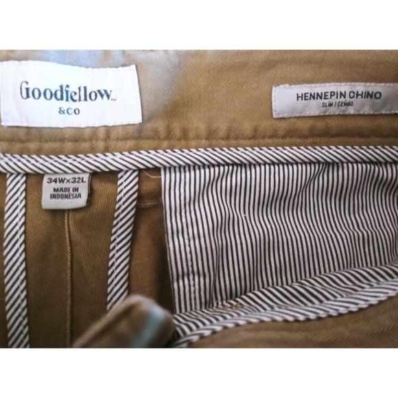 𝅺Men's Goodfellow & Co Slim Fit Hennepin Chino Pants 34W x 32L - Picture 5 of 9
